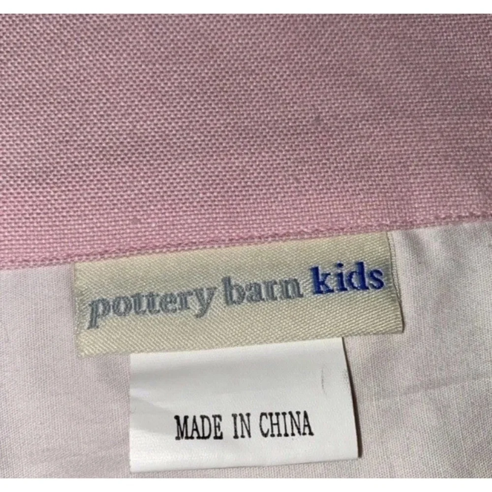 Pottery Barn Kids Pink  FLOWER GARDEN‎ Floral Appliqué Window Single Valance (1)